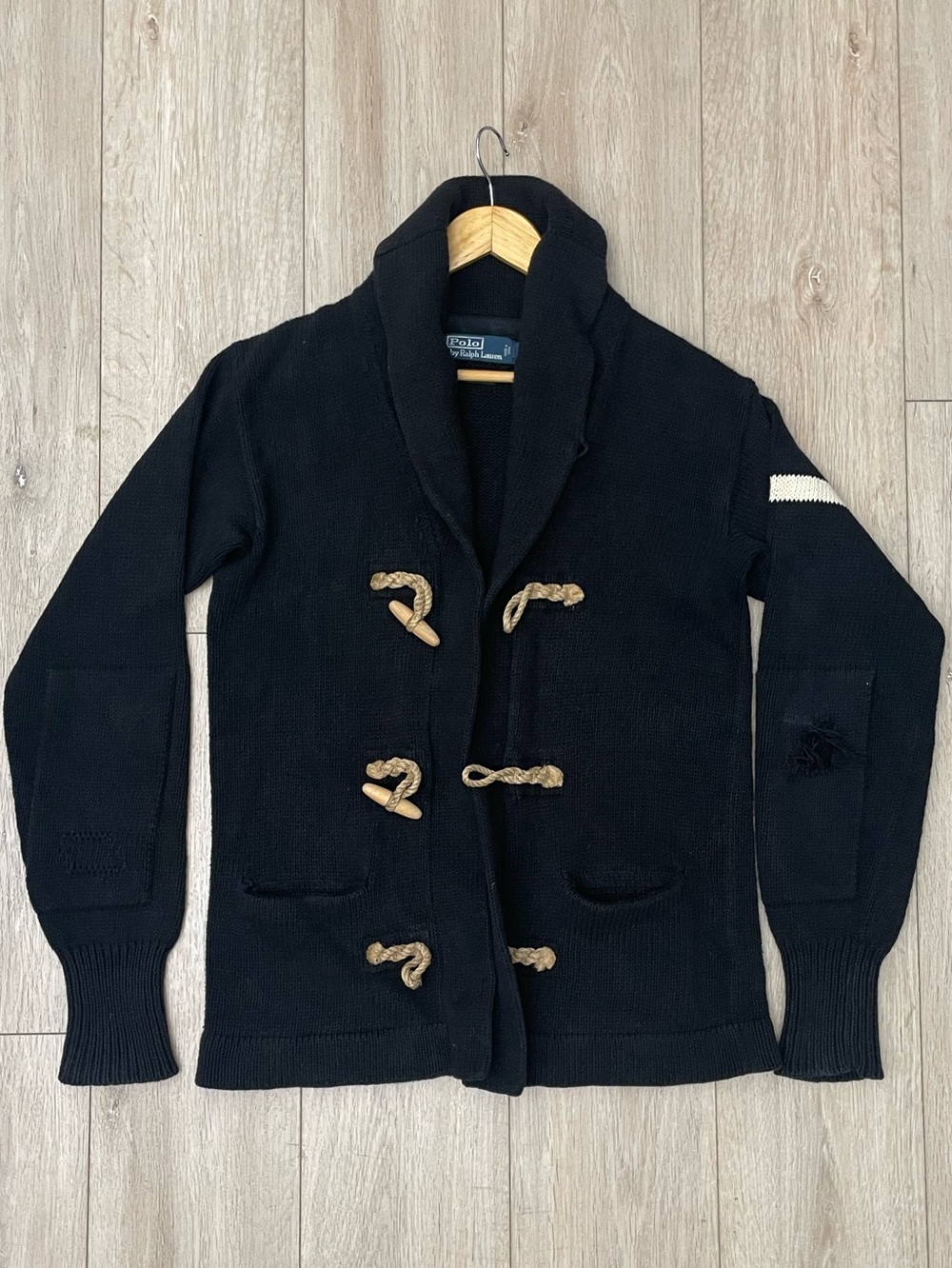 Vintage Polo Ralph Lauren Toggle Knit Cardigan, Shawl Collar